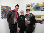 Thumbnail image of "Karen and friends, Beauvais Lyon and Dennis Olson, at Blackburn 20/20 Gallery show, NYC, February"