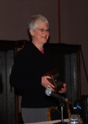 Thumbnail image of "Karen receives the Printmaker Emeritus Award"