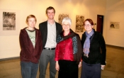 Thumbnail image of "A Nebraska connection in Cairo: exhibiting artist Jennifer Ghormley, AUC Assistant Prof Brian Curling, Karen, Fulbright student Dominique Ellis, February"