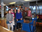 Thumbnail image of "Karen and printmakers at Oregon State University, Corvallis"